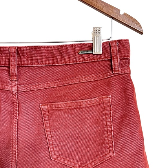 Carve Designs Womens Oahu Corduroy Cut Off Shorts 4 Brick Red Frayed Hem Boho - Picture 4 of 6